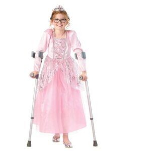 Girls Adaptive PRINCESS Halloween Costume Size Med 8/10 Gown Dress Open Back NWT